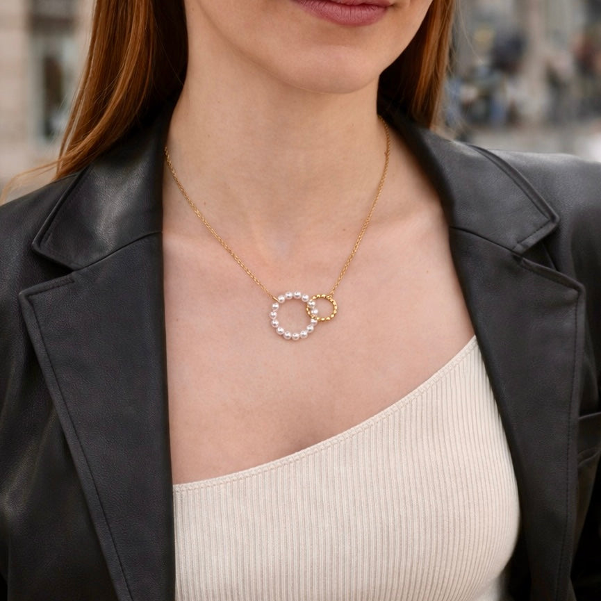 circle harmony pendant necklace 18k