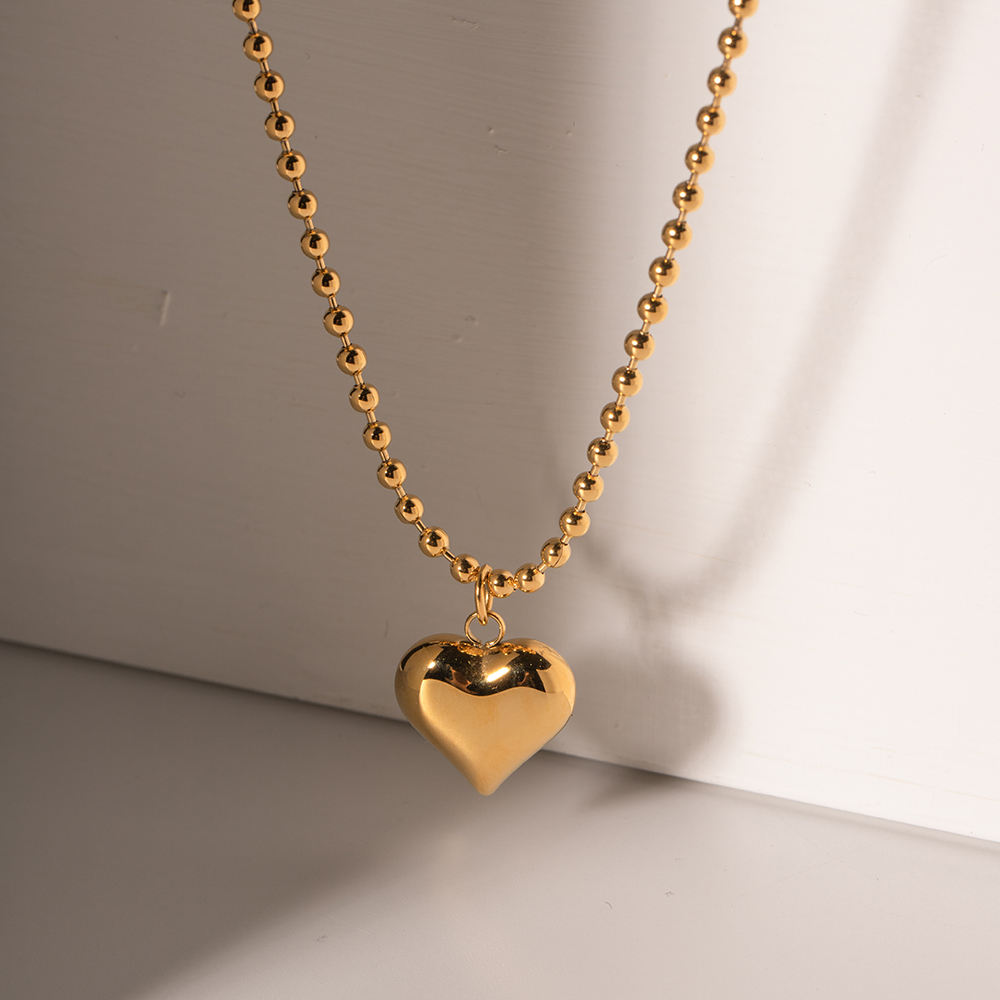 golden heart 46cm kette wasserfest