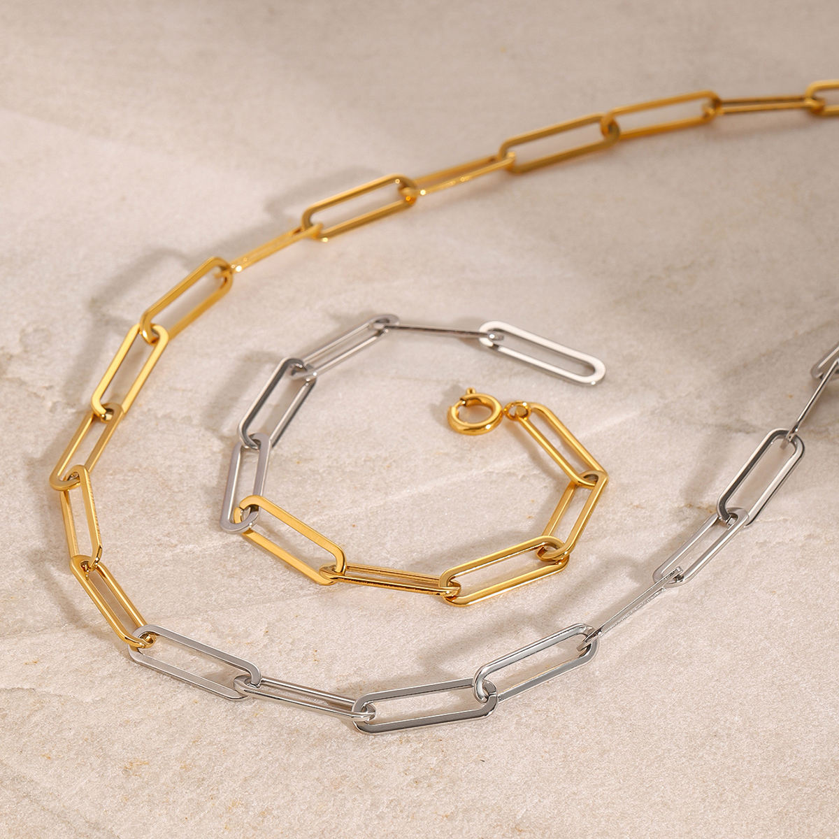 gliederkettenset gold silber wasserfest