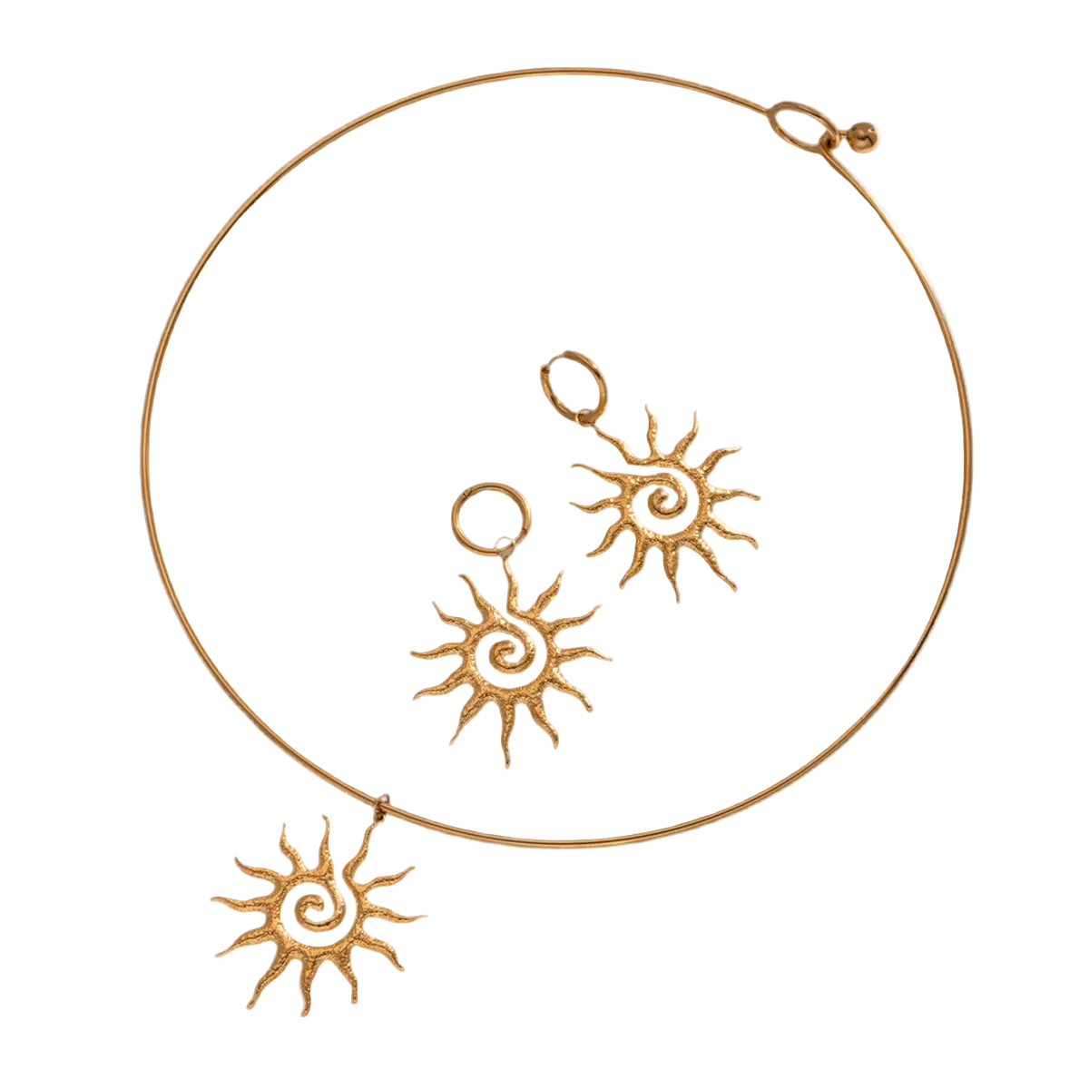 sun radiance schmuckset ohrringe collier gold edelstahl