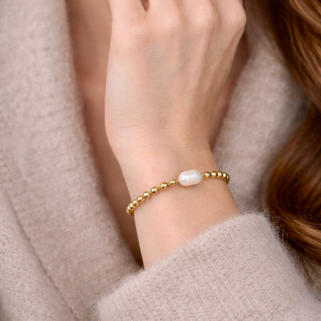 elegantes pearl armband styling edelstahl