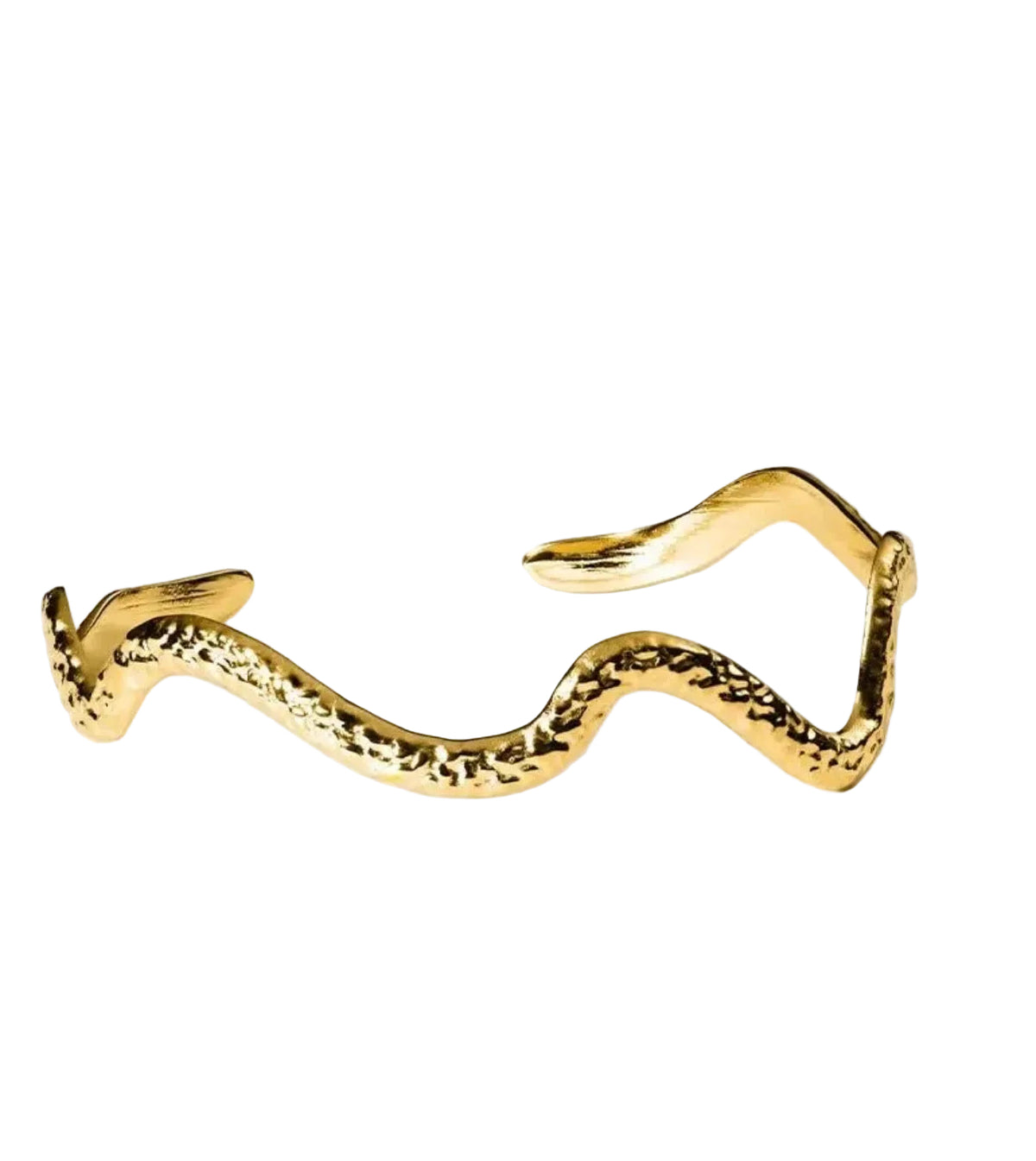 Wide Wave Texture Bangle