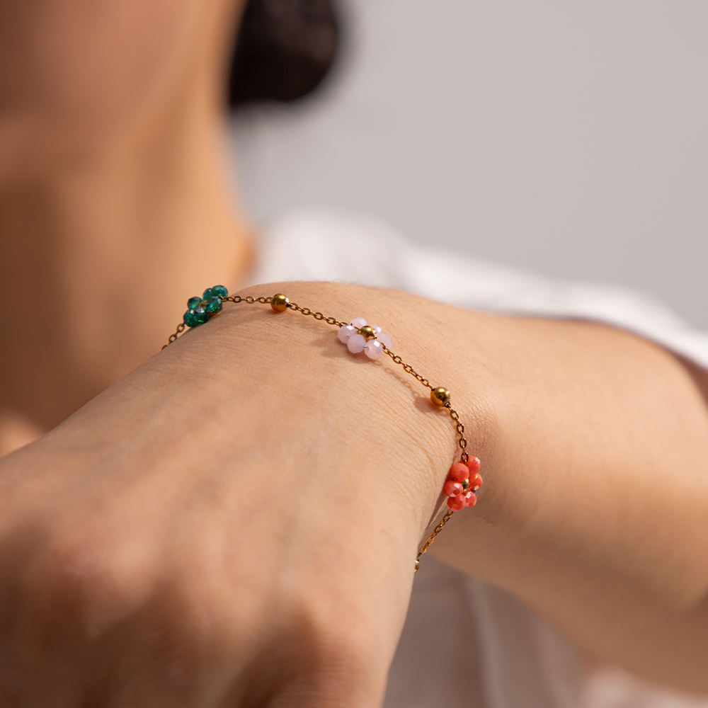 blossom dreams halskette armband layering blumen