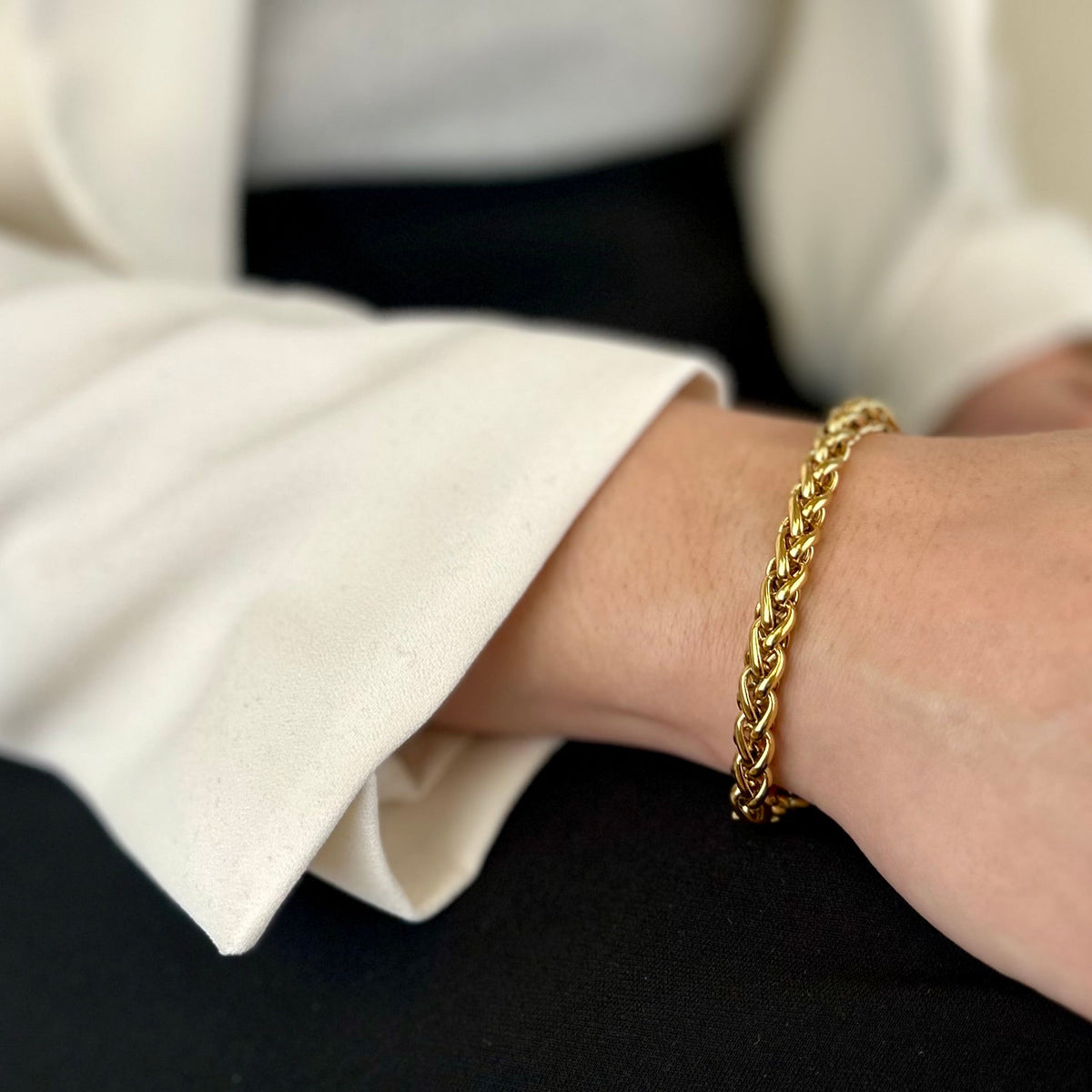 geflochten armband edelstahl vergoldet eleganz