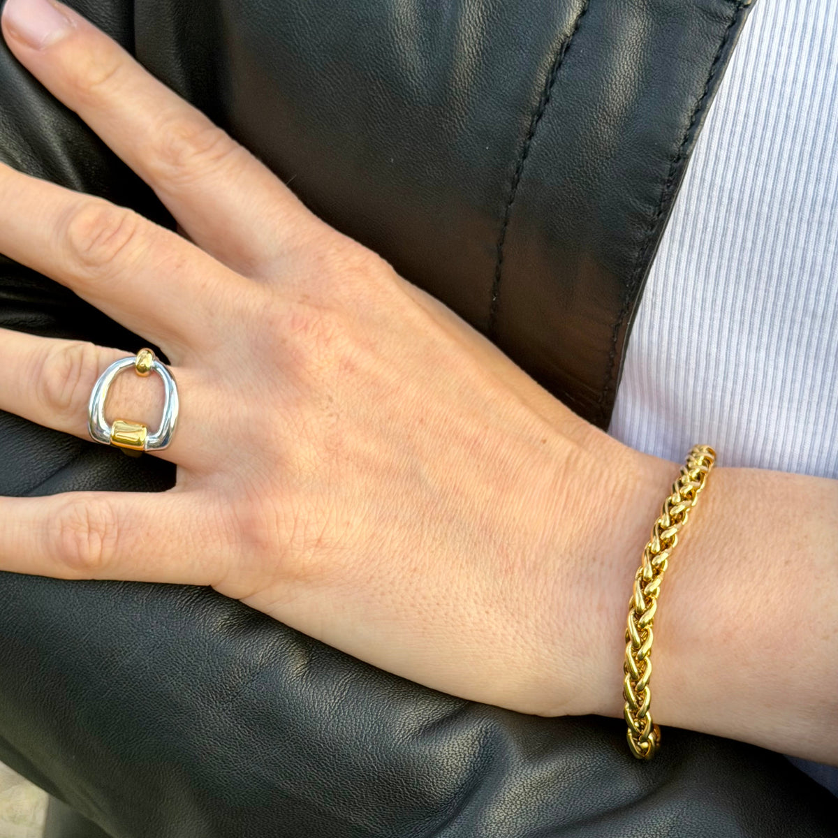 Wide Twist Bracelet