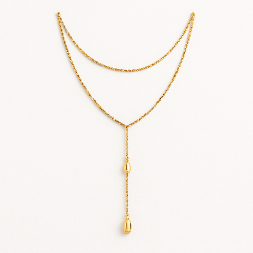 lariat drop kette lang minimal elegant