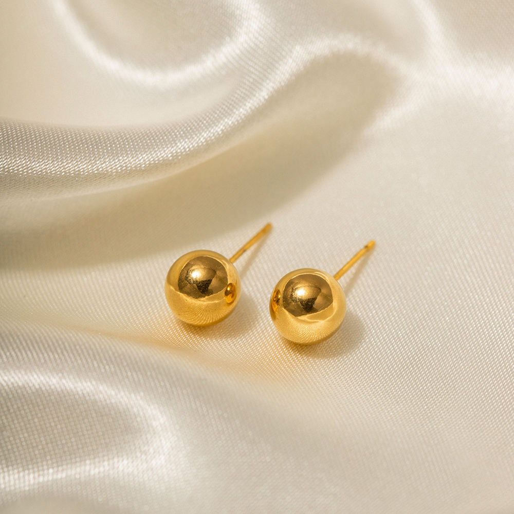 modern sphere earrings gold vergoldet