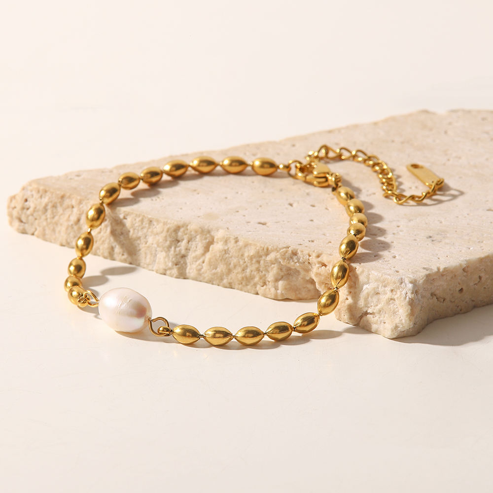 golden pearl bracelet modern luxury