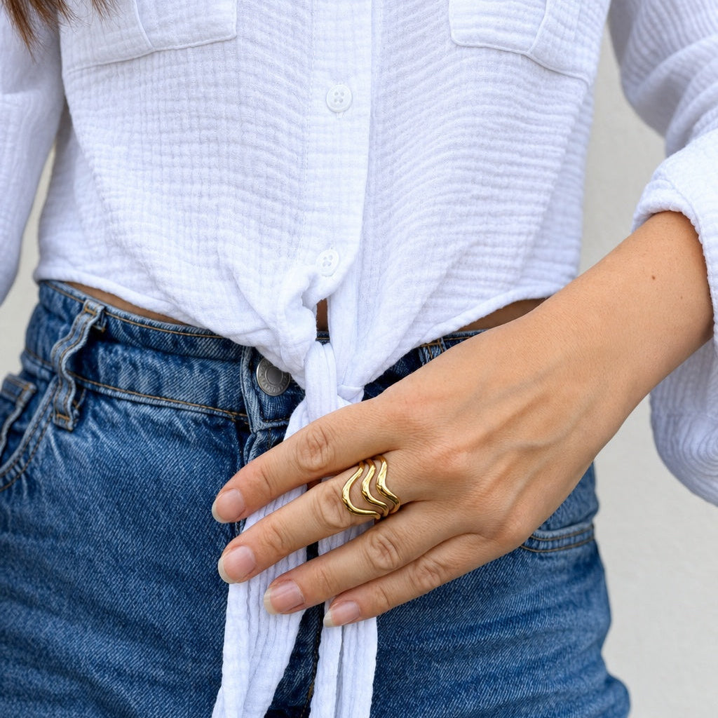 Triple Wave Ring