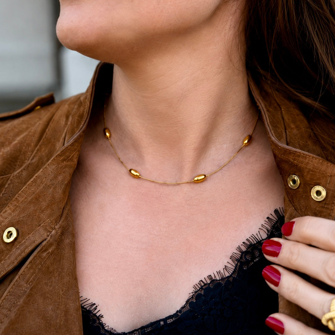 Wide Bead Necklace