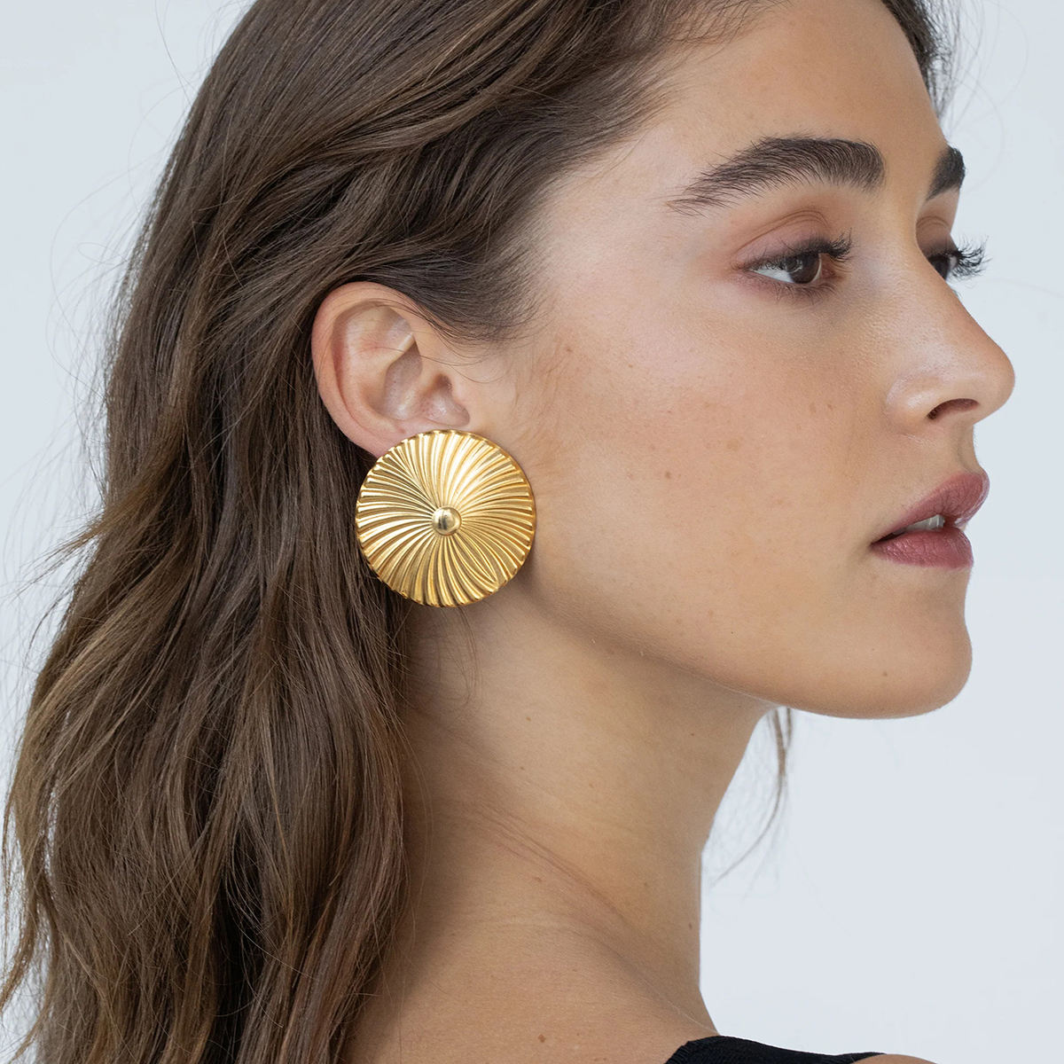 sculpted shine ohrringe gold edelstahl statement
