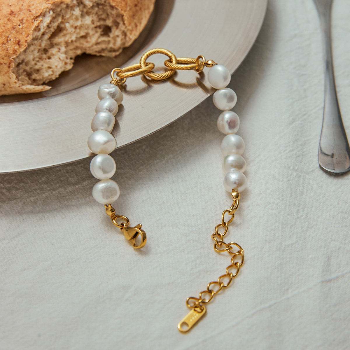 pearl chic armband detail kette perlen