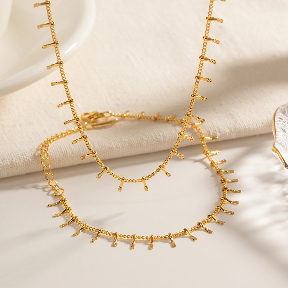 golden sparkle set kette necklace