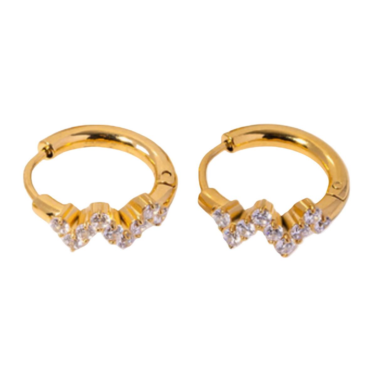 starshine huggie ohrringe stern gold edelstahl