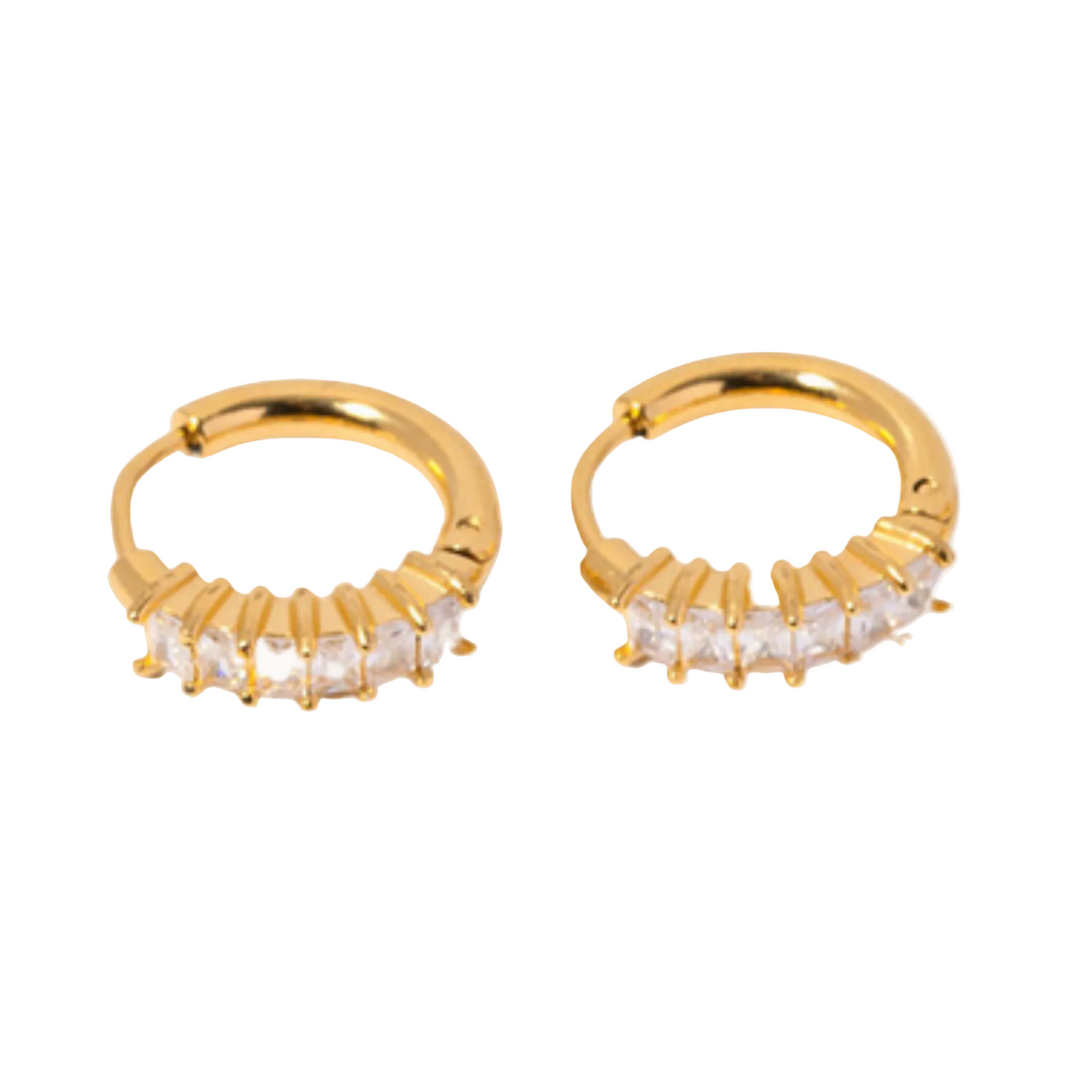 sparkle classic creolen gold steine edelstahl