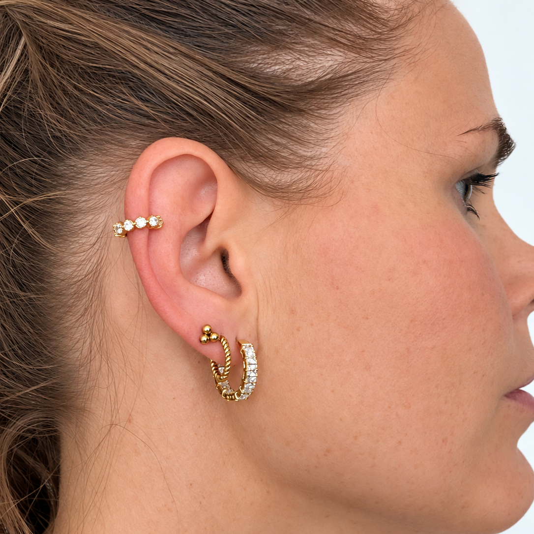 Textured Gold Ear Cuff