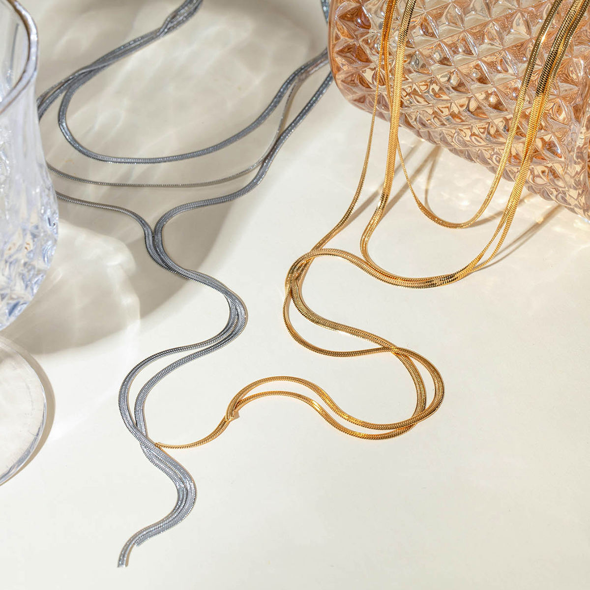 sleek layers kette detailansicht kettenglied