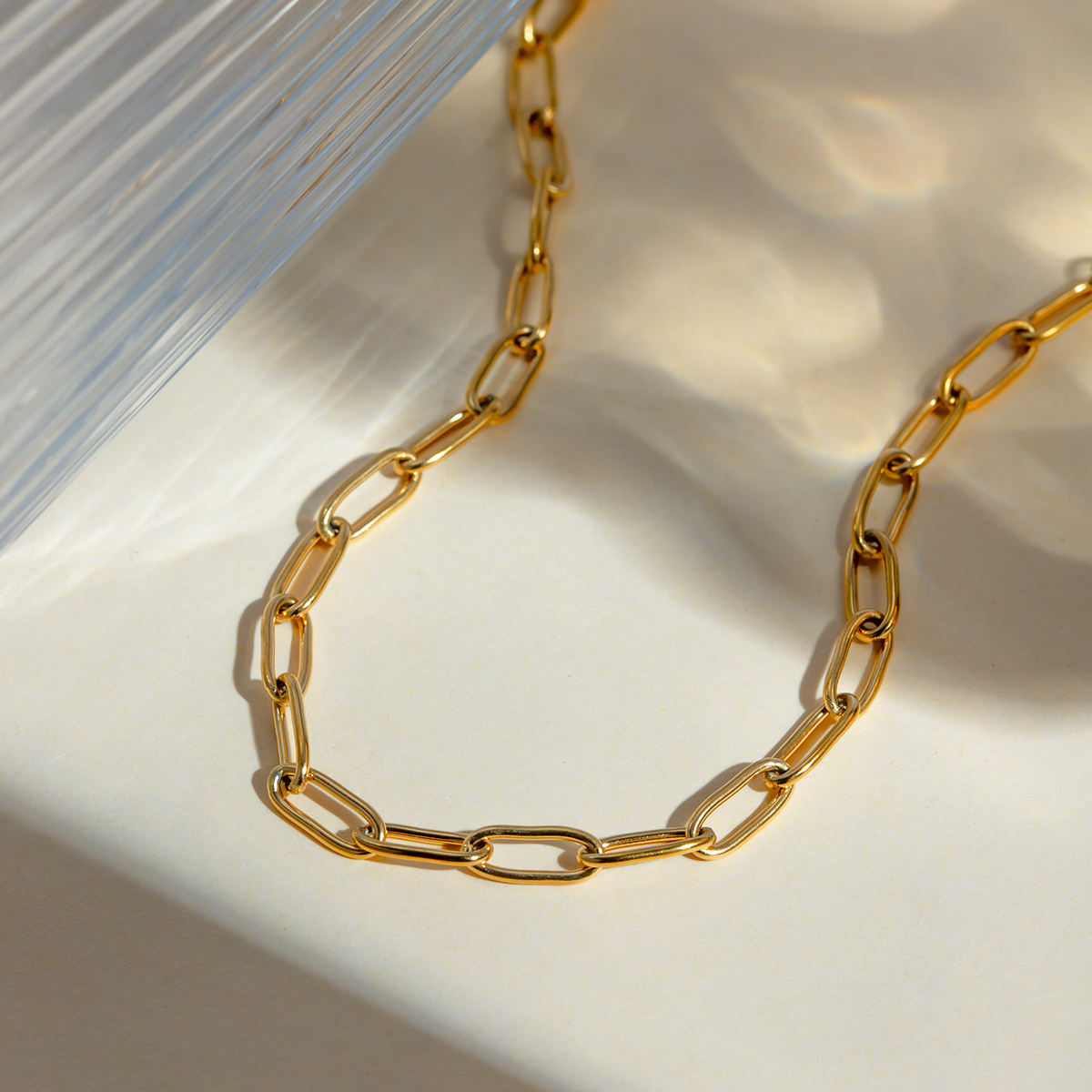 golden link fußkettchen detail verstellbar
