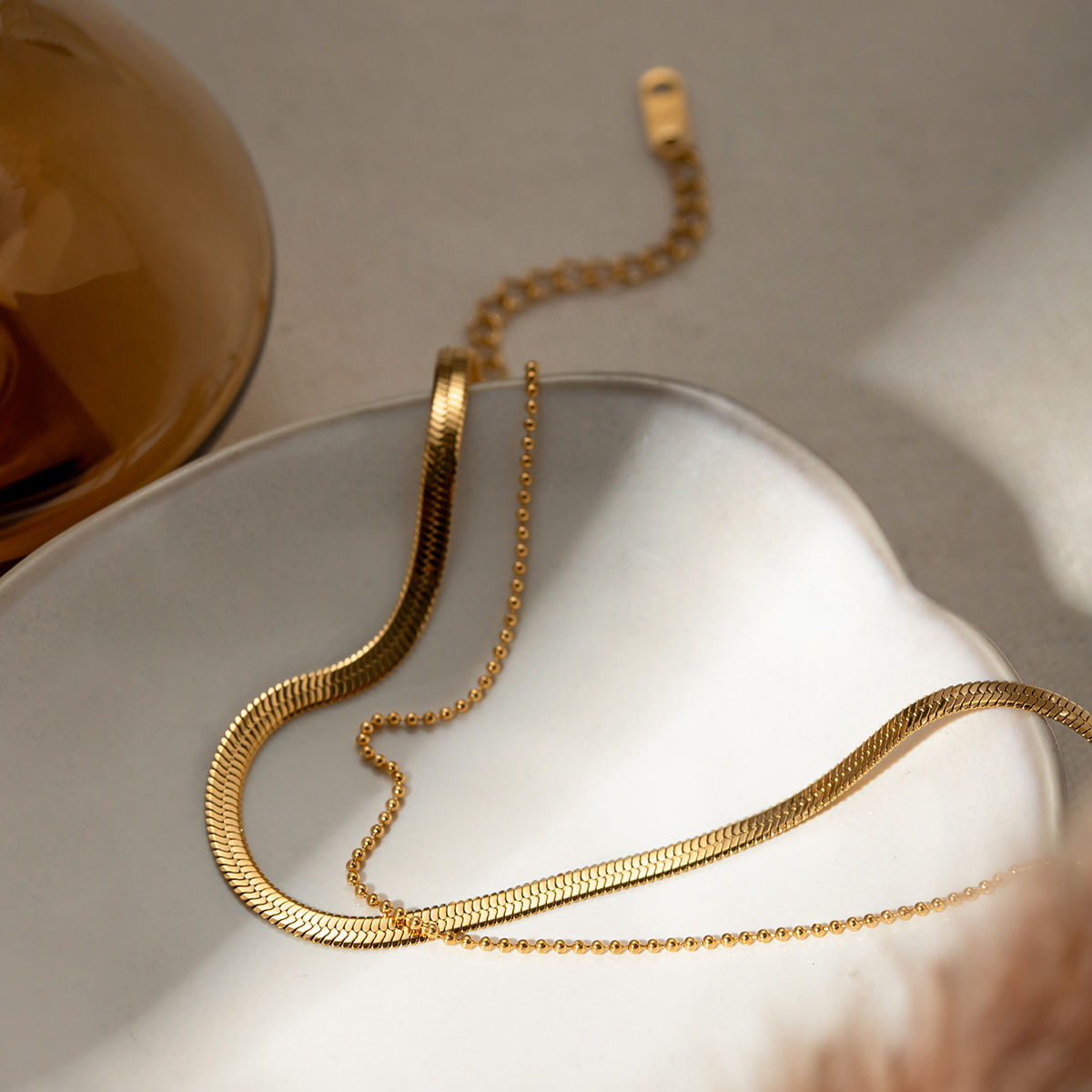 modernes fußkettchen anklet schlangendesign elegant verstellbar