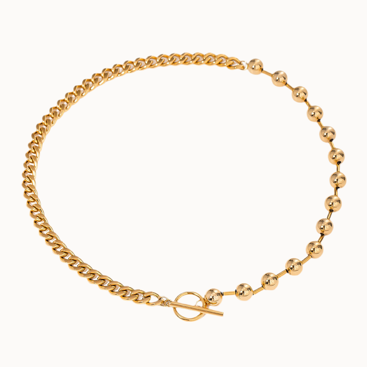 sphere chain halskette styling getragen