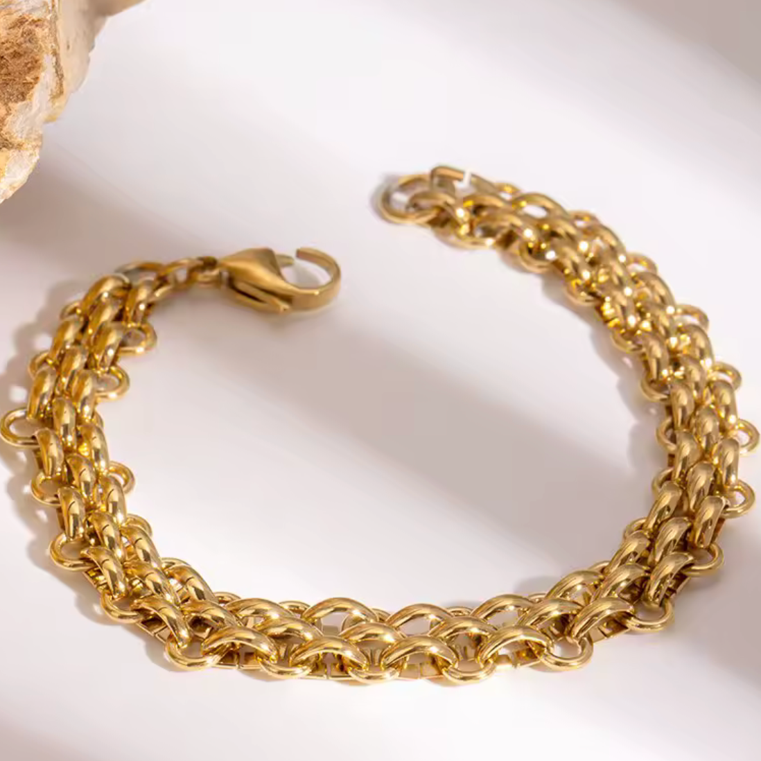 gold kettenglieder armband wasserfest