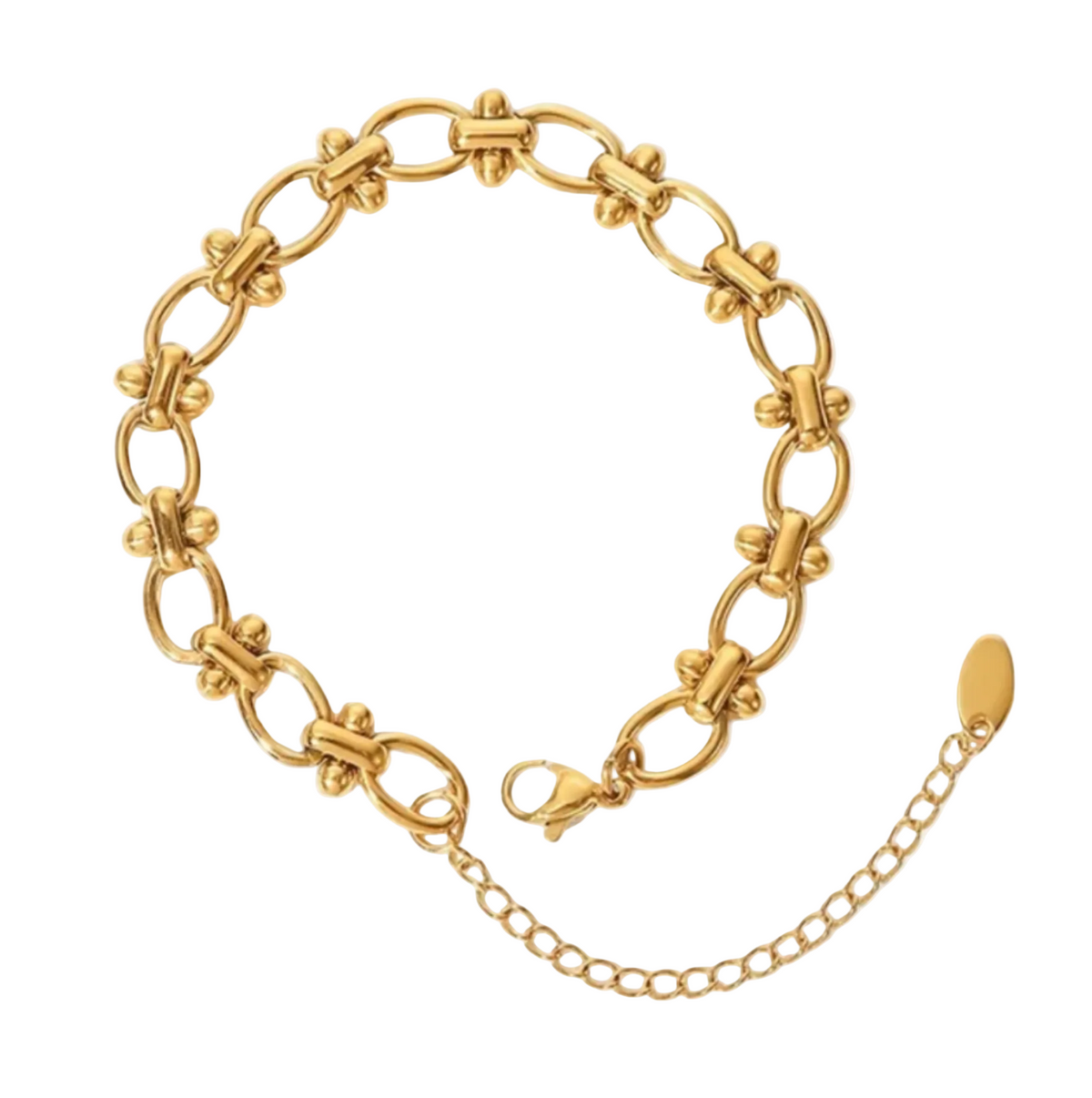 urban chain armband gold edelstahl kombination
