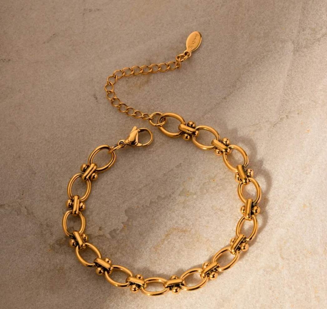 urban chain armband gold edelstahl styling