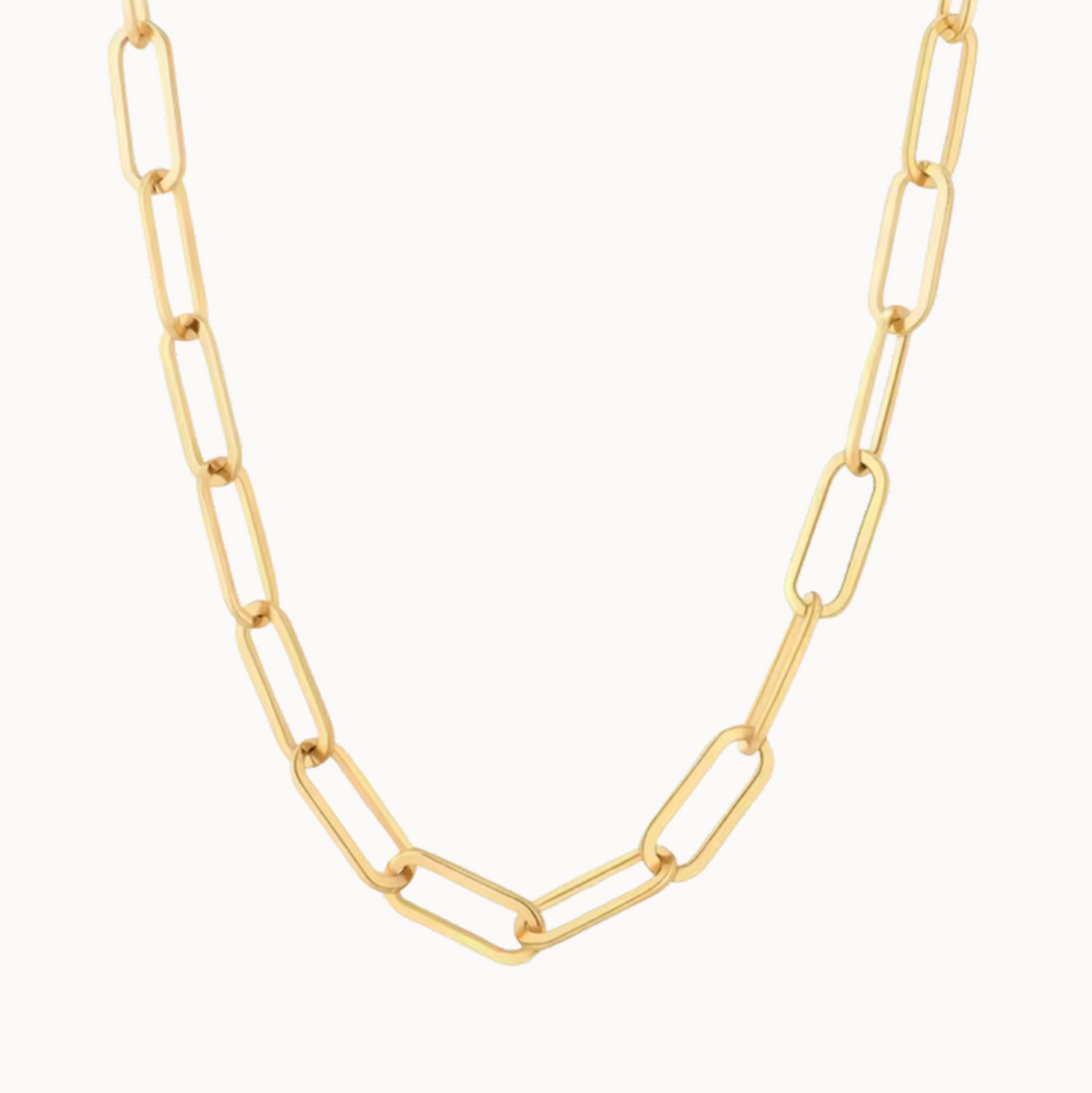 chain necklace 18k gold stainless steel waterproof
