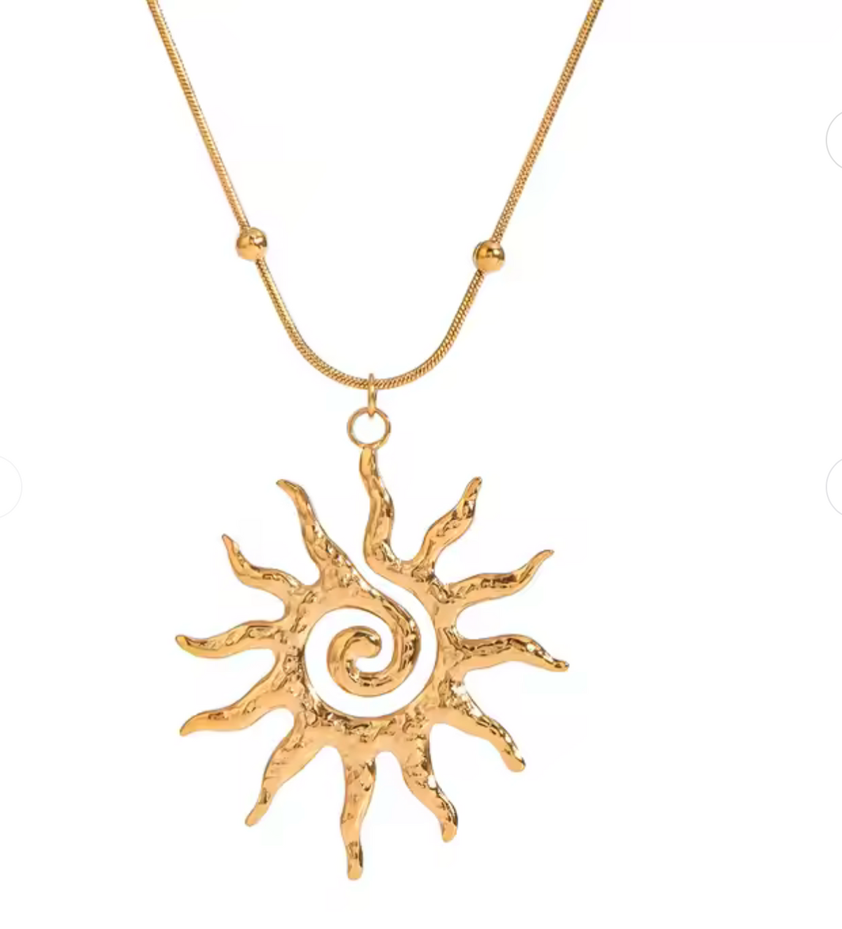sunburst pendant halskette modern elegant gold