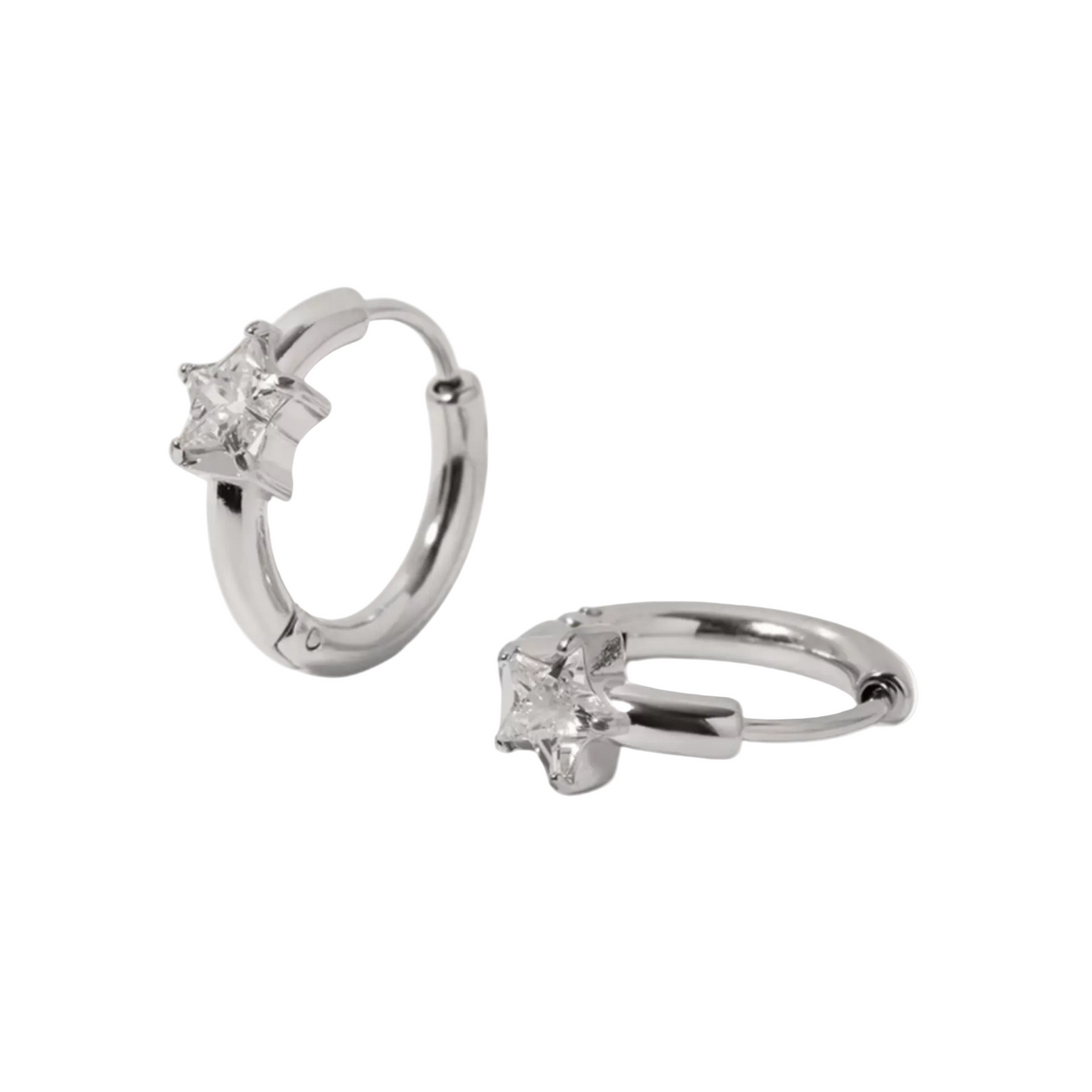 stella star ohrringe moderne creolenform