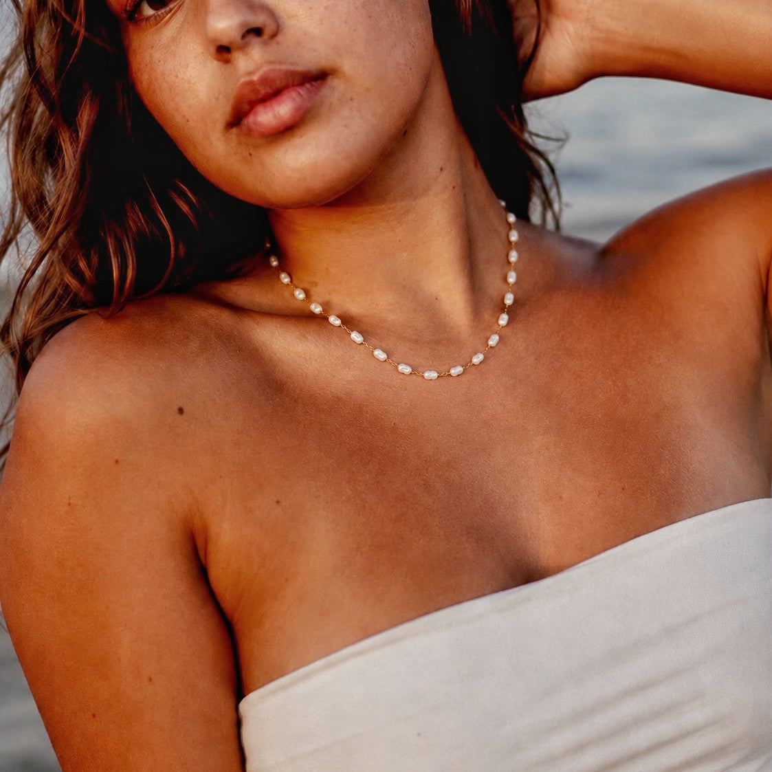 Slim Pearl Necklace
