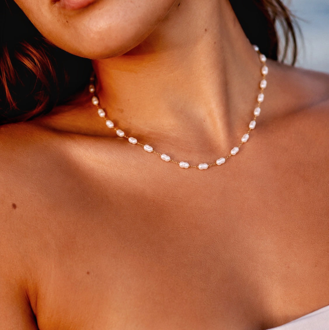 Slim Pearl Necklace