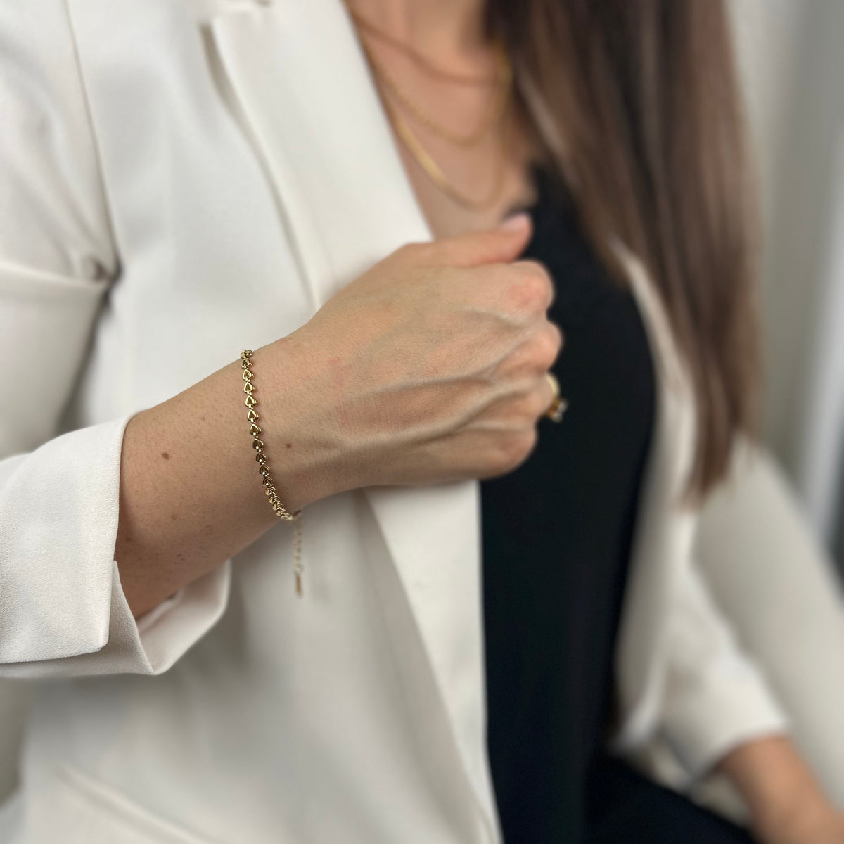 herzarmband vergoldet elegant 18k edelstahl