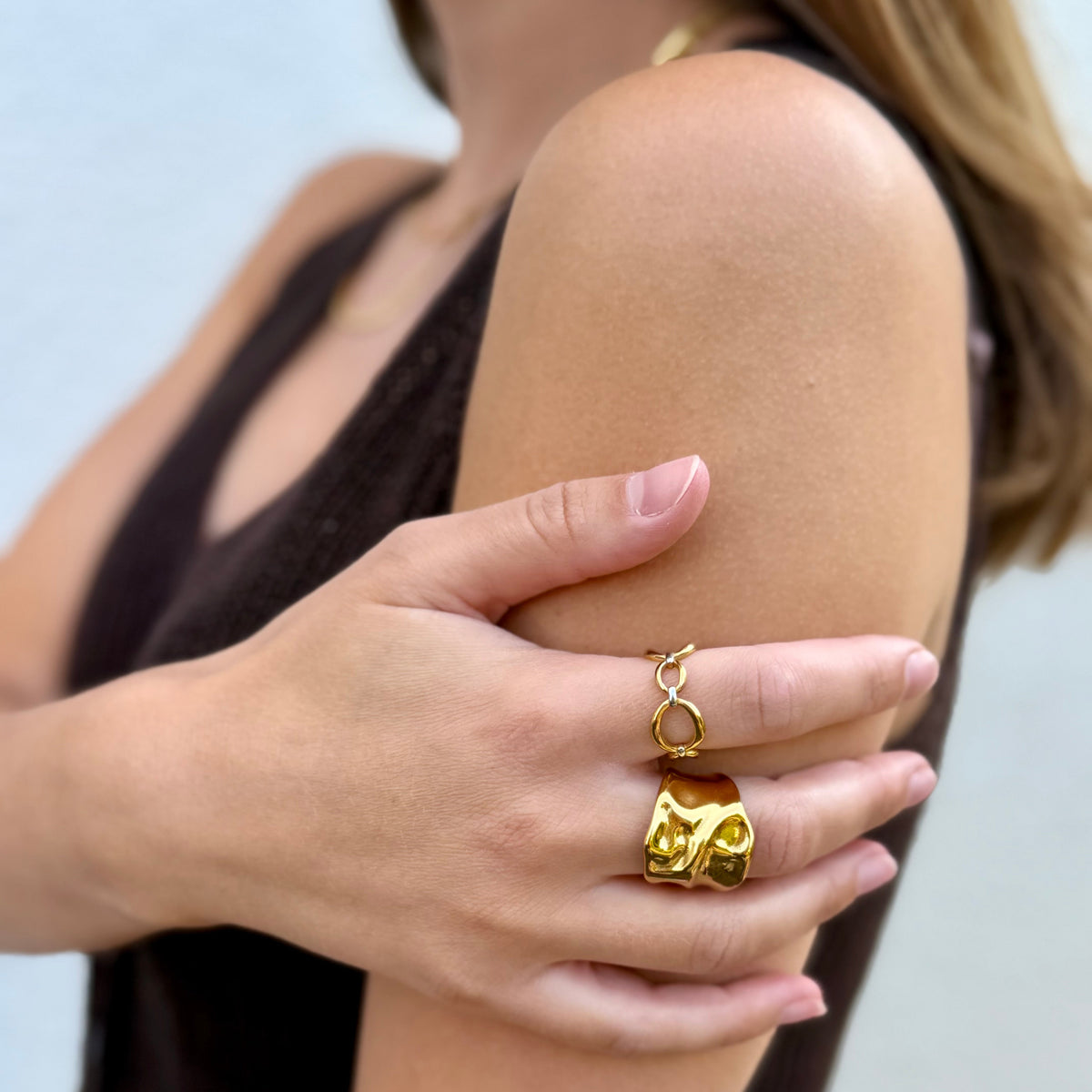 Slim Loop Two Tone Ring