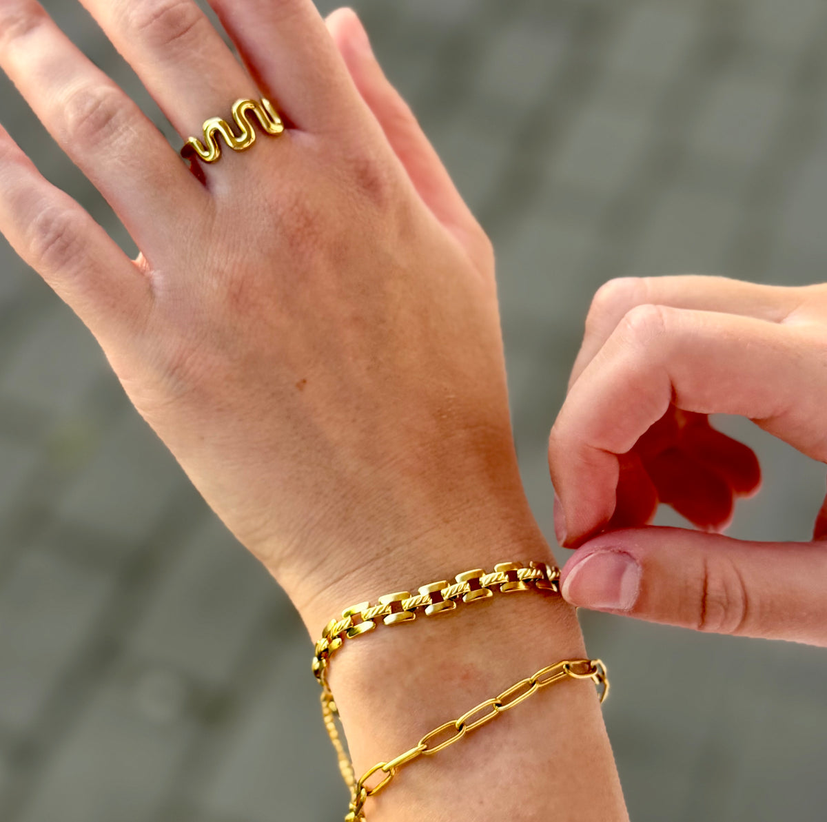 Wide Chain Bracelet