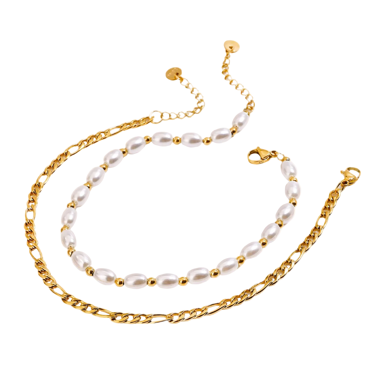 pearl chic anklet am fuss getragen schmuck