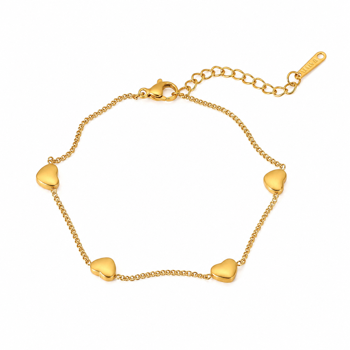 Slim Heart Charm Bracelet