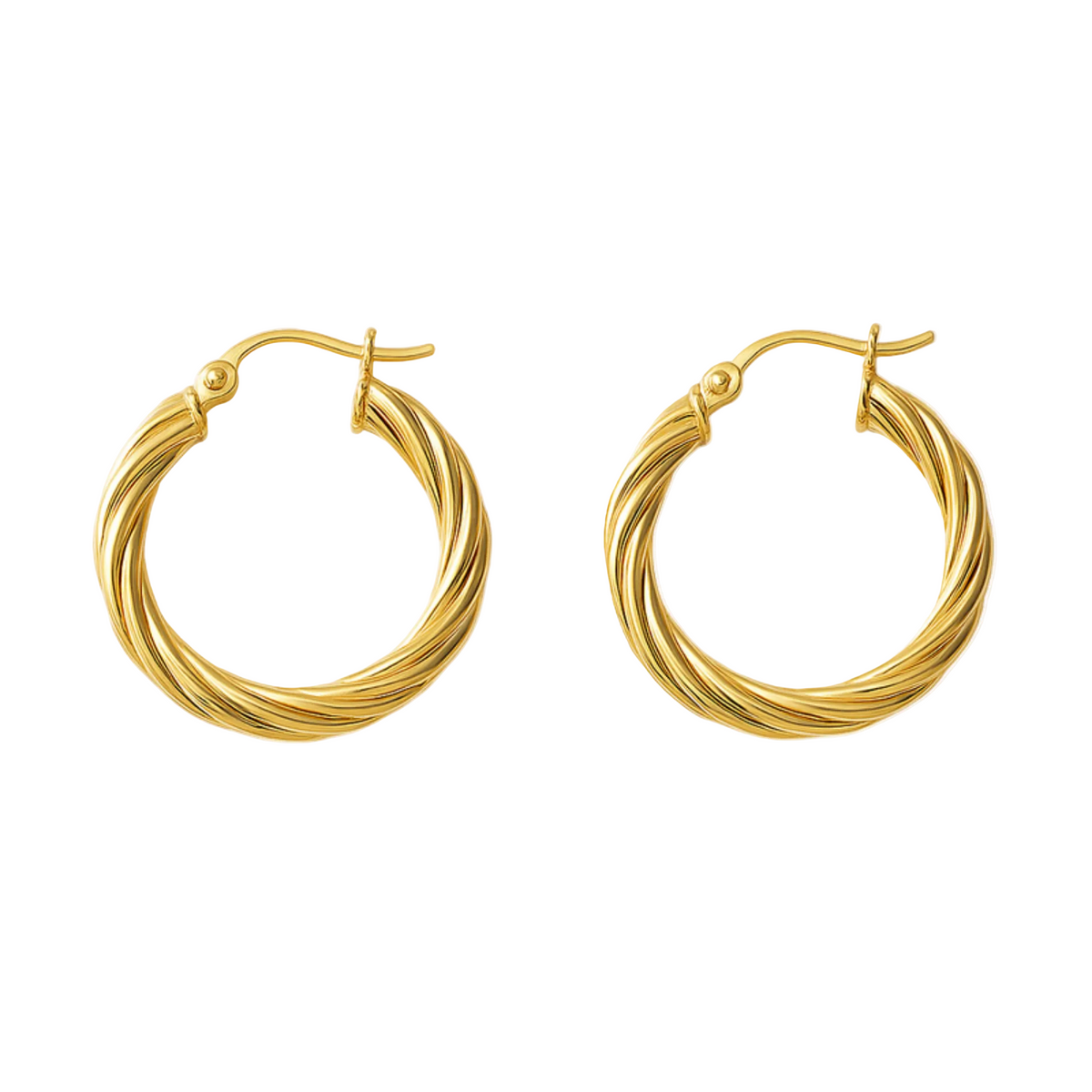 twist shine creolen gold ohrringe 2,6 cm