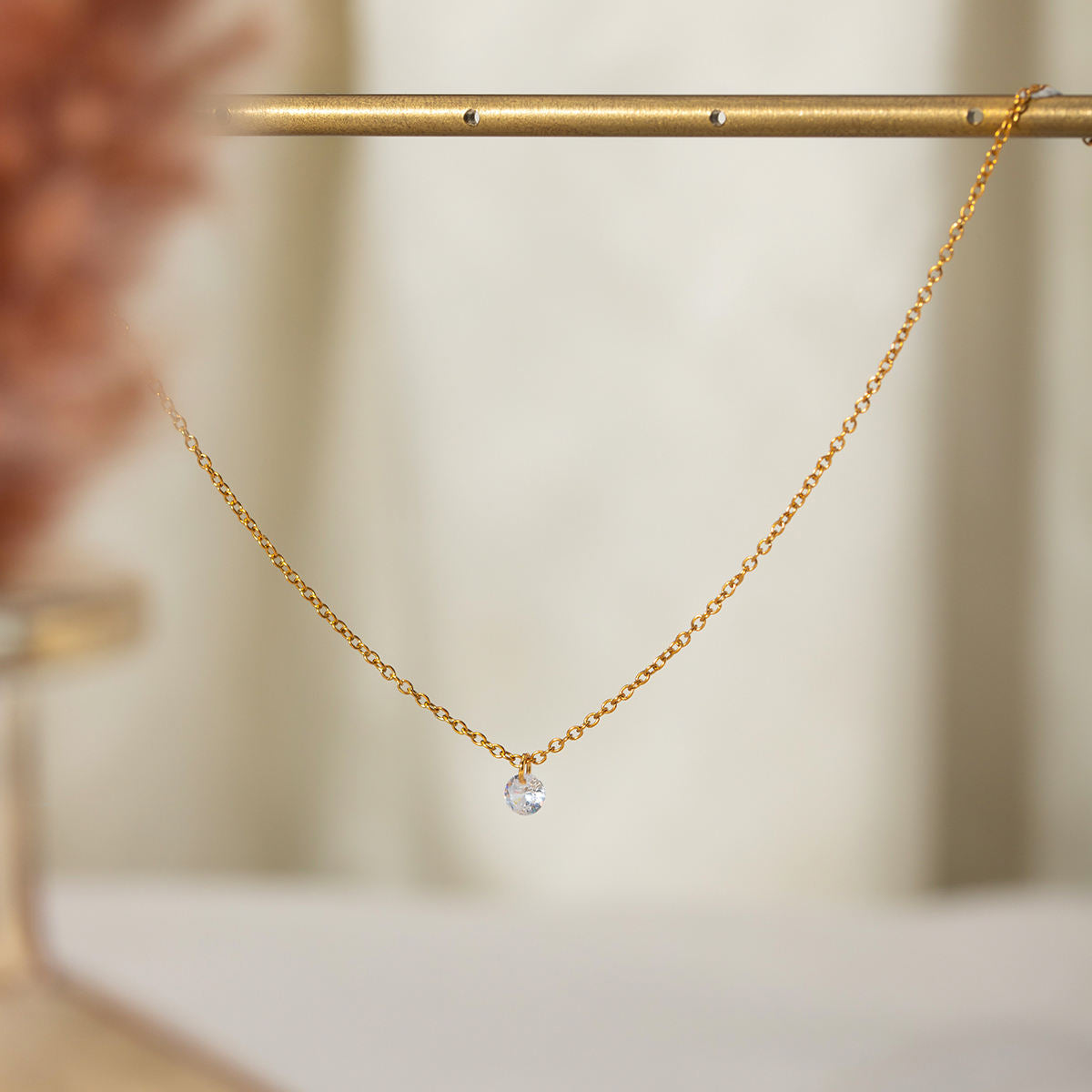 charm anhänger kette 40cm elegant minimalistisch