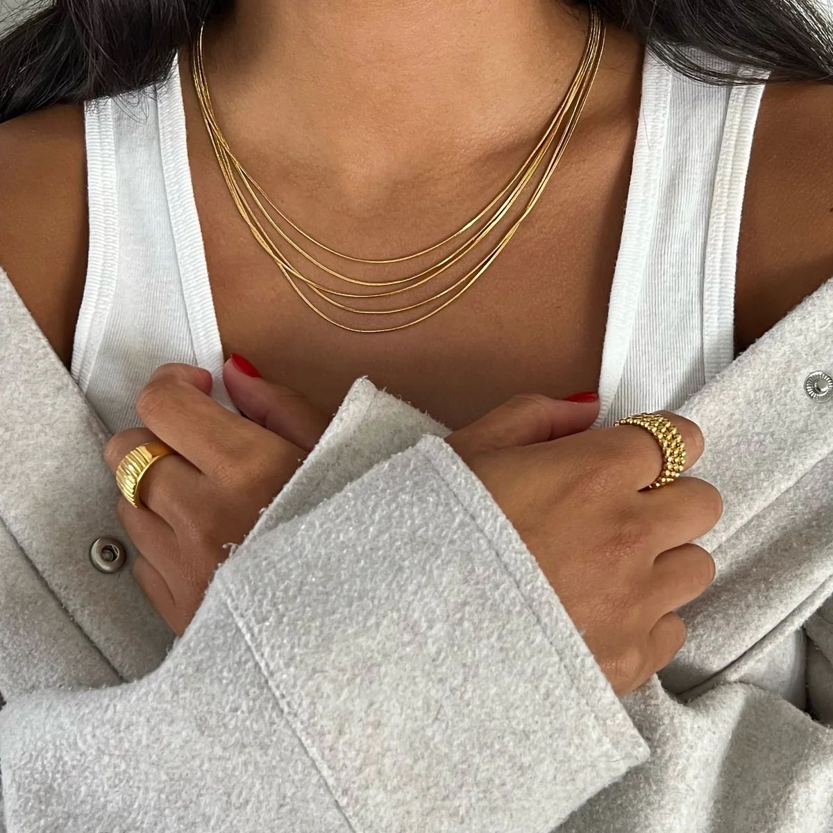 golden flow kette gold edelstahl gliederkette vergoldet