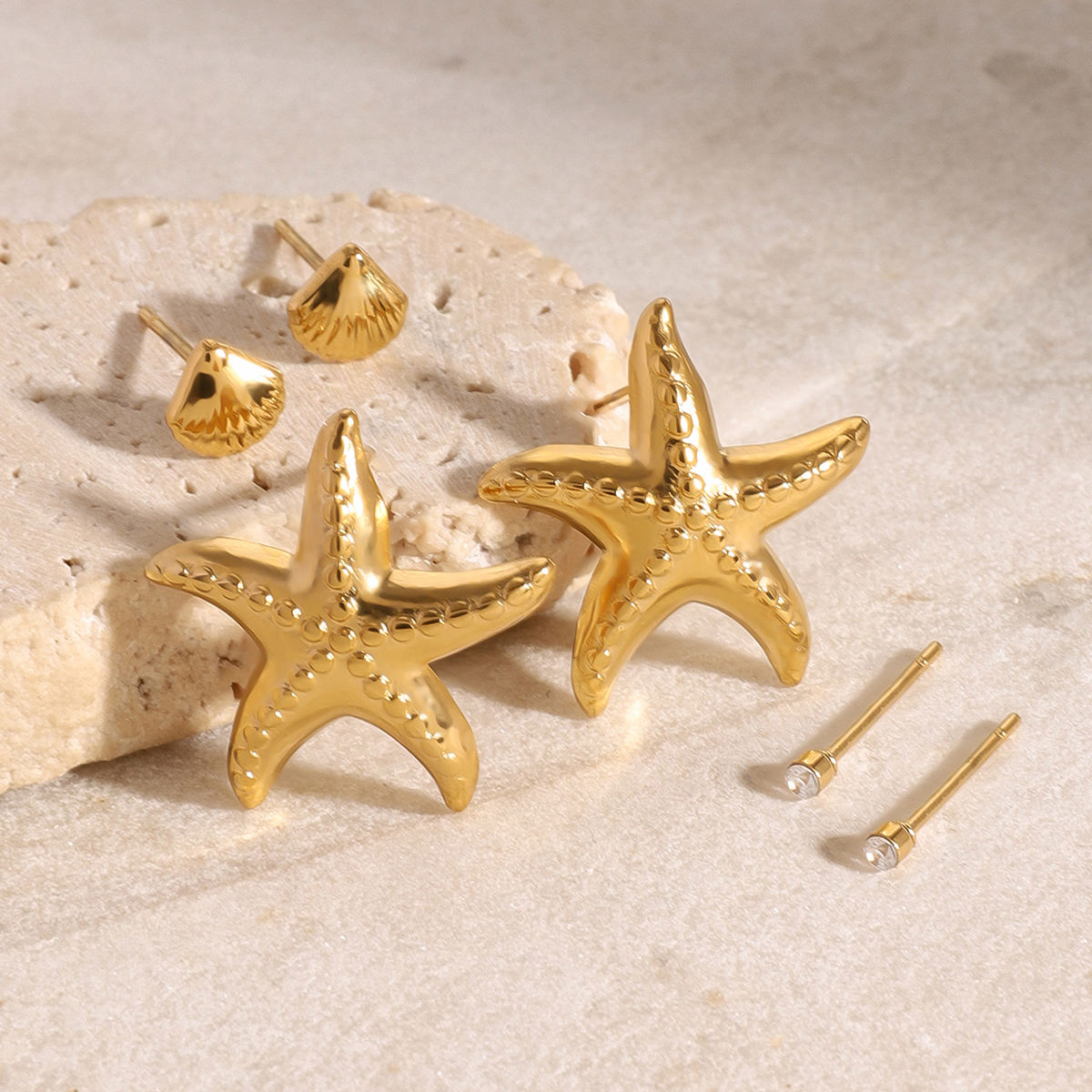 seaside dreams ohrring set 3er kollektion gold edelstahl