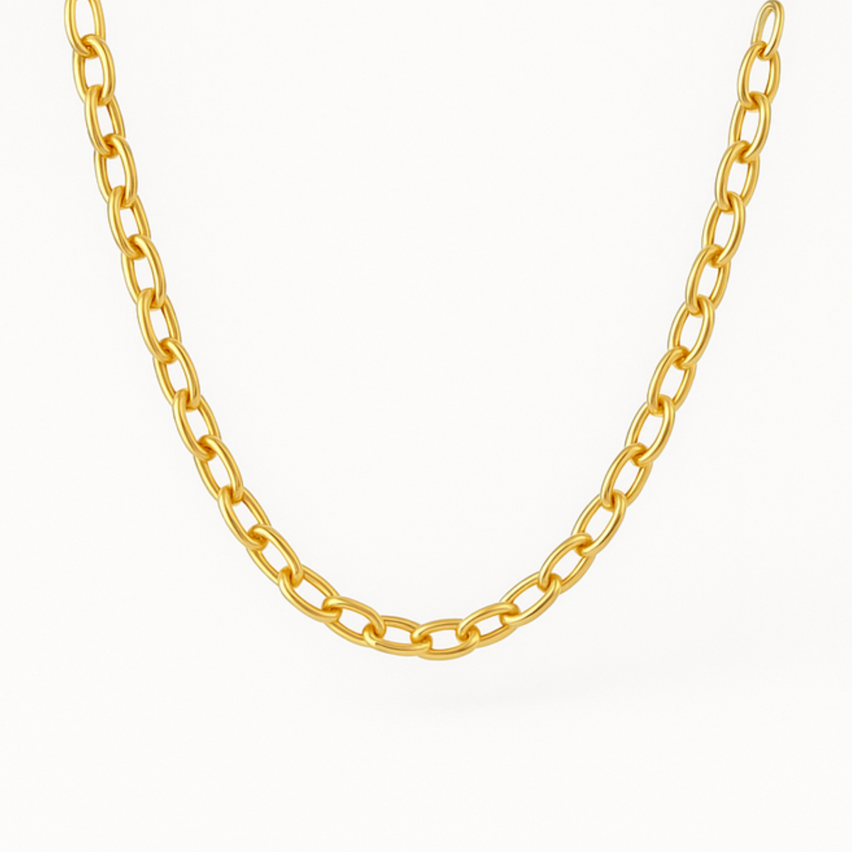 goldene halskette link chain verstellbar